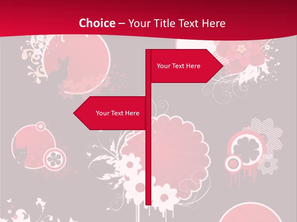 Curl Floral Wallpaper PowerPoint Template