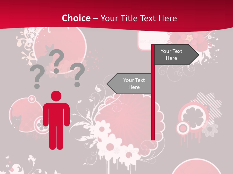 Curl Floral Wallpaper PowerPoint Template