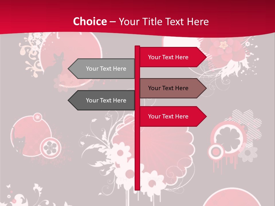 Curl Floral Wallpaper PowerPoint Template