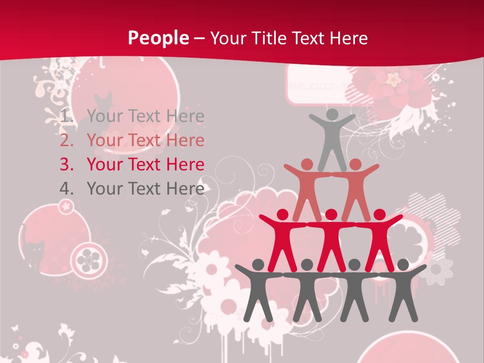 Curl Floral Wallpaper PowerPoint Template