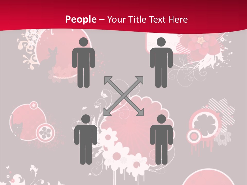 Curl Floral Wallpaper PowerPoint Template