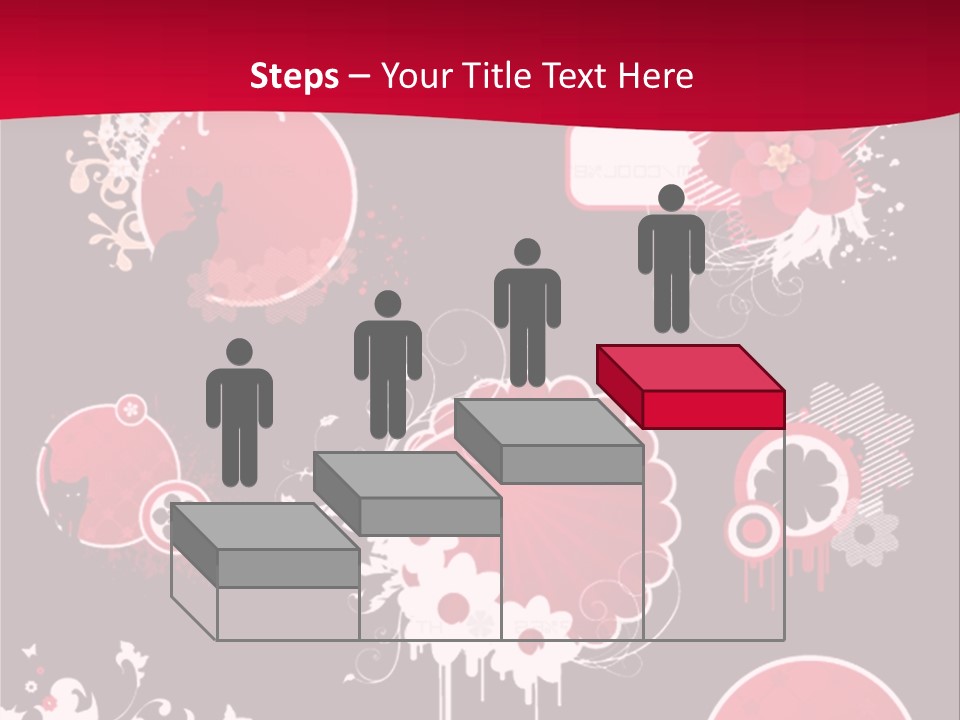 Curl Floral Wallpaper PowerPoint Template