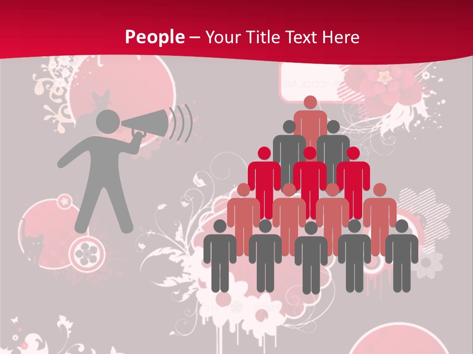 Curl Floral Wallpaper PowerPoint Template