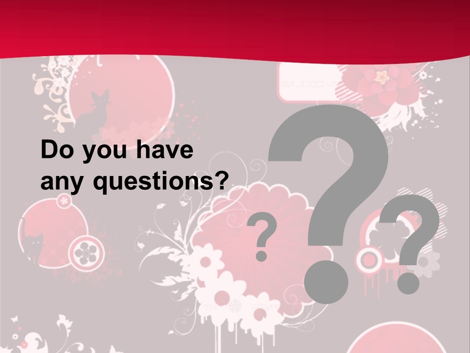 Curl Floral Wallpaper PowerPoint Template