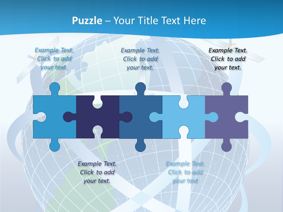Graphic Longitude Continents PowerPoint Template