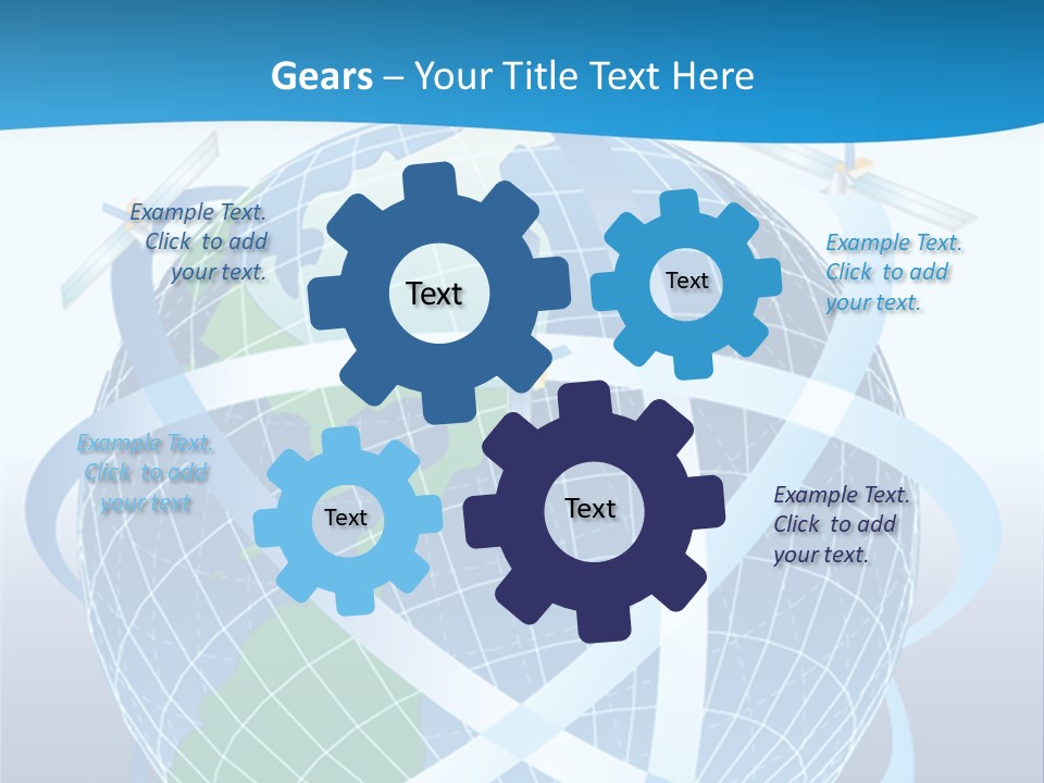 Graphic Longitude Continents PowerPoint Template