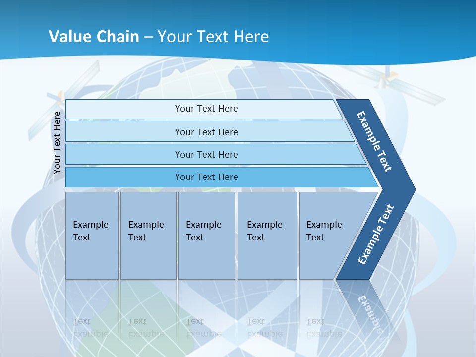 Graphic Longitude Continents PowerPoint Template