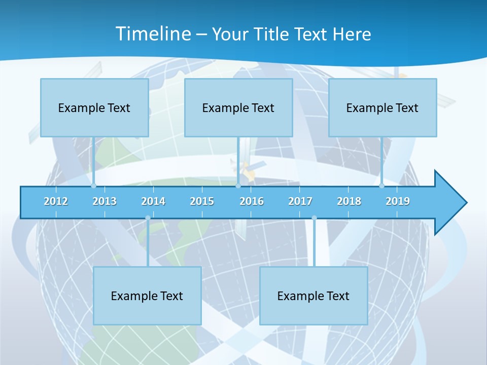 Graphic Longitude Continents PowerPoint Template