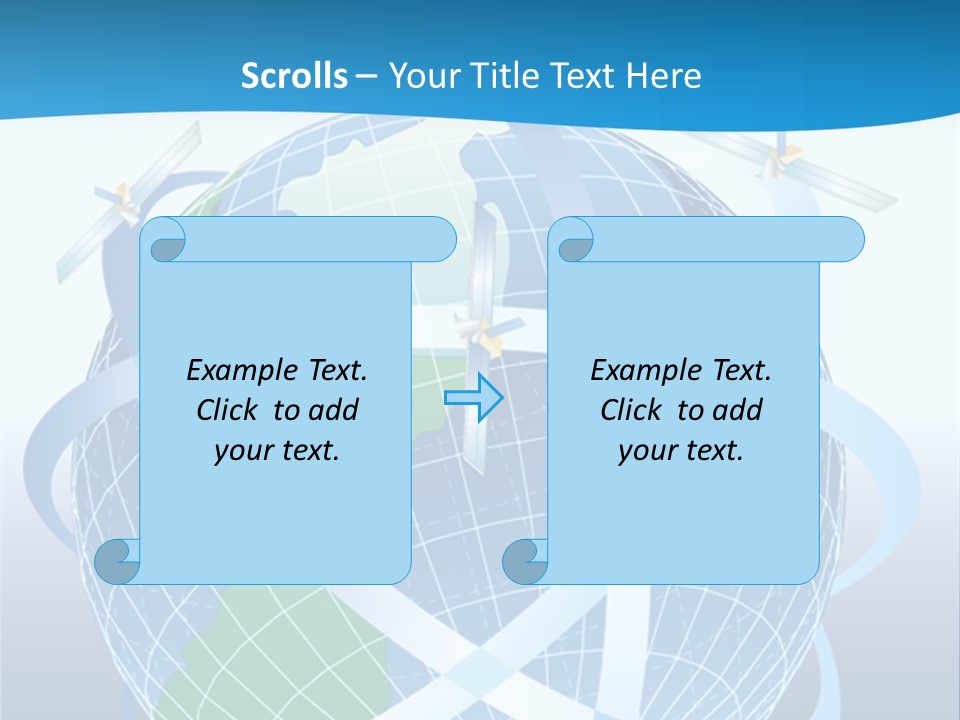 Graphic Longitude Continents PowerPoint Template