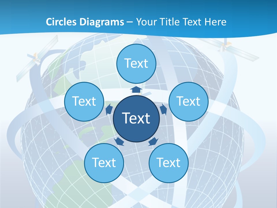 Graphic Longitude Continents PowerPoint Template
