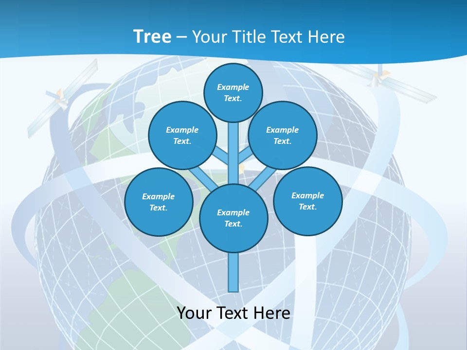 Graphic Longitude Continents PowerPoint Template