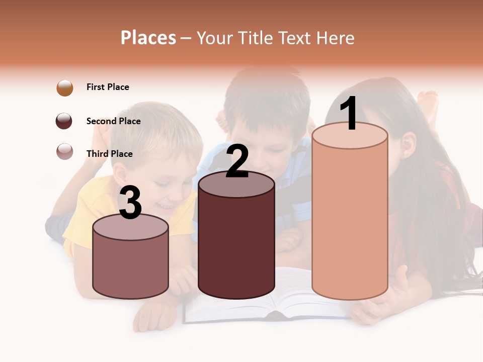 A Group Of Children Laying On The Ground Reading A Book PowerPoint Template