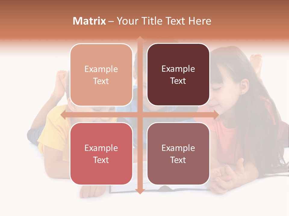 A Group Of Children Laying On The Ground Reading A Book PowerPoint Template