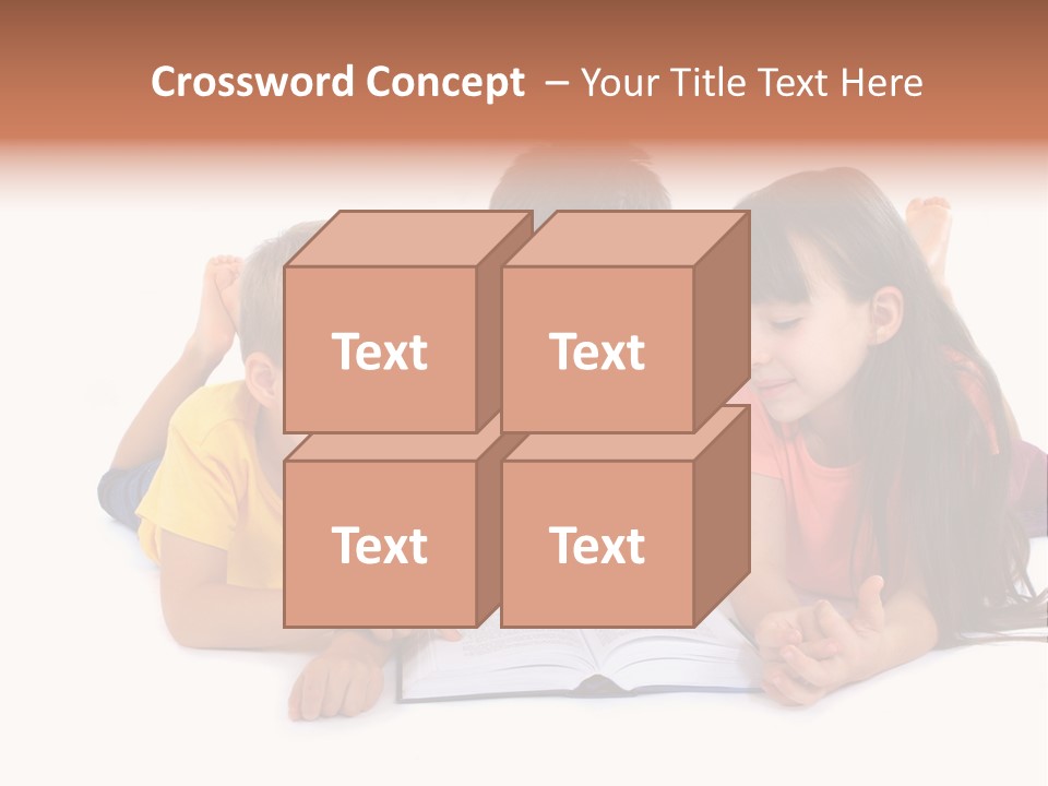 A Group Of Children Laying On The Ground Reading A Book PowerPoint Template