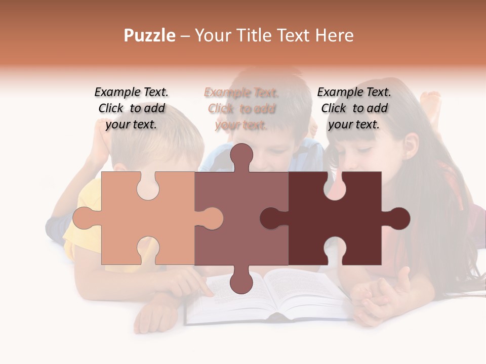 A Group Of Children Laying On The Ground Reading A Book PowerPoint Template