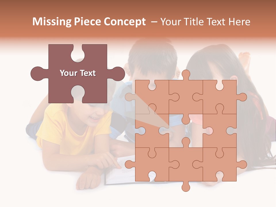 A Group Of Children Laying On The Ground Reading A Book PowerPoint Template