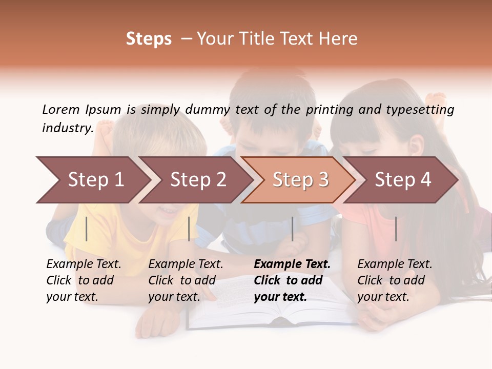 A Group Of Children Laying On The Ground Reading A Book PowerPoint Template