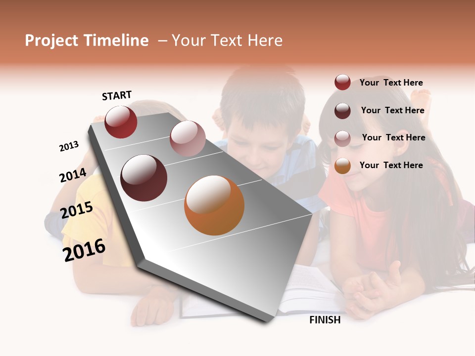 A Group Of Children Laying On The Ground Reading A Book PowerPoint Template