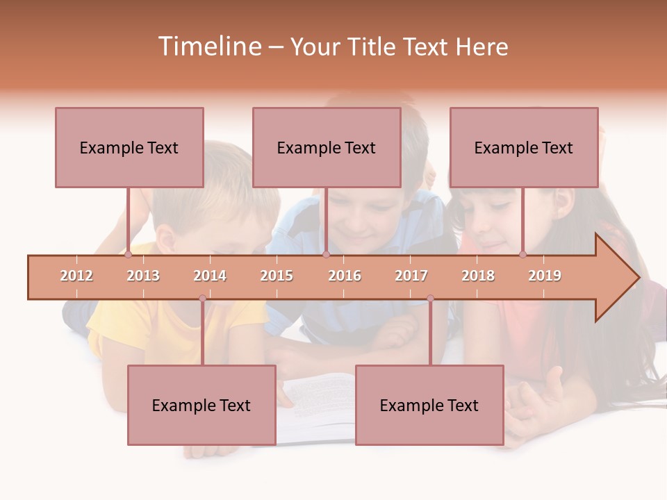 A Group Of Children Laying On The Ground Reading A Book PowerPoint Template