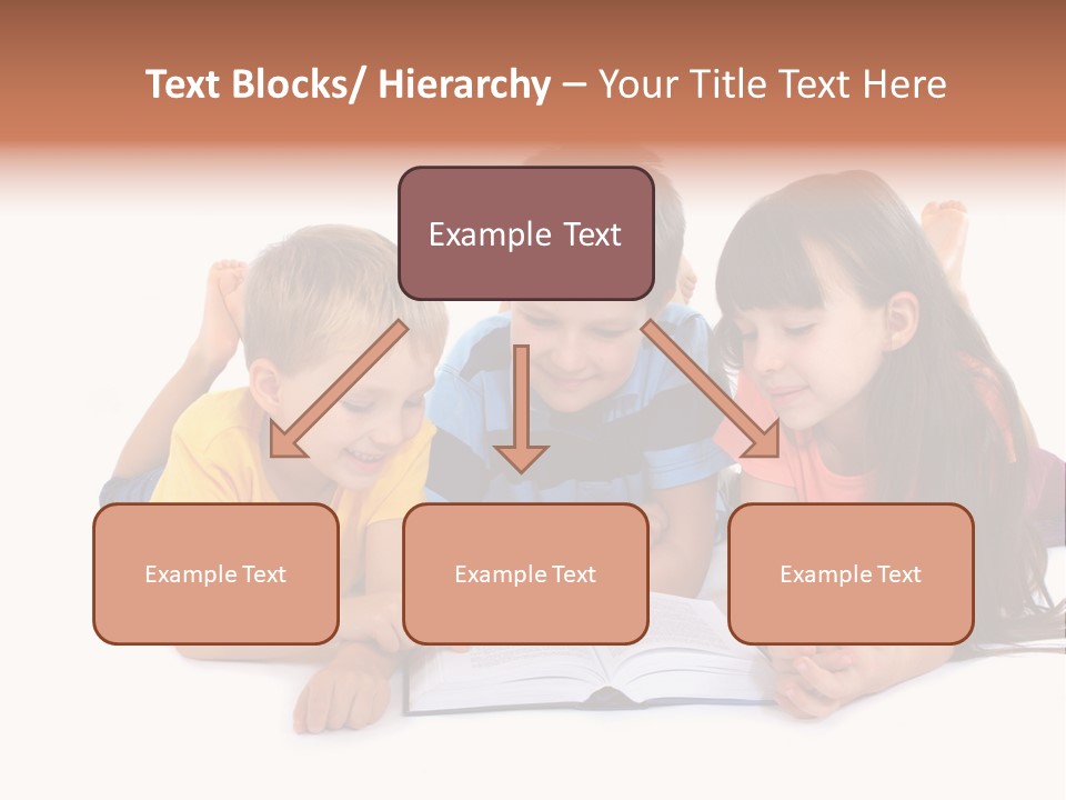 A Group Of Children Laying On The Ground Reading A Book PowerPoint Template