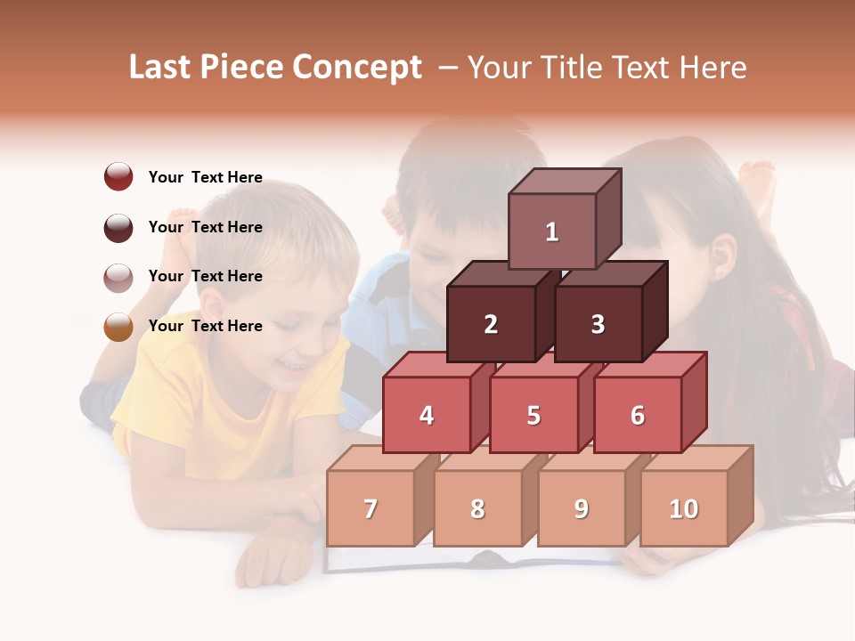 A Group Of Children Laying On The Ground Reading A Book PowerPoint Template