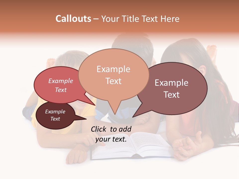 A Group Of Children Laying On The Ground Reading A Book PowerPoint Template