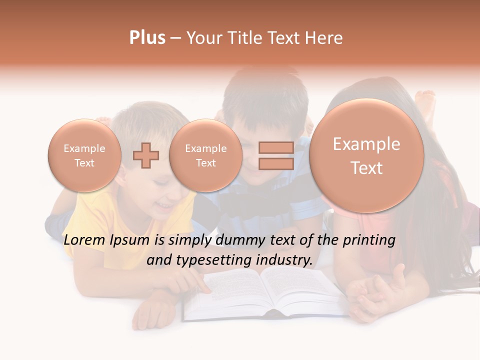 A Group Of Children Laying On The Ground Reading A Book PowerPoint Template