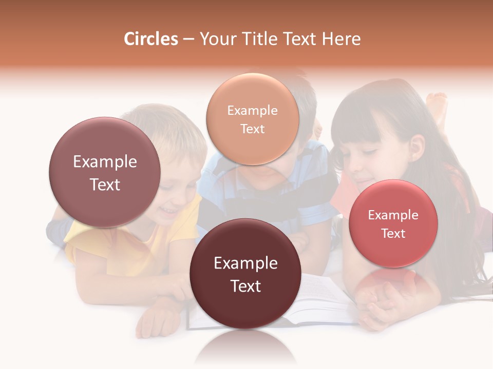 A Group Of Children Laying On The Ground Reading A Book PowerPoint Template