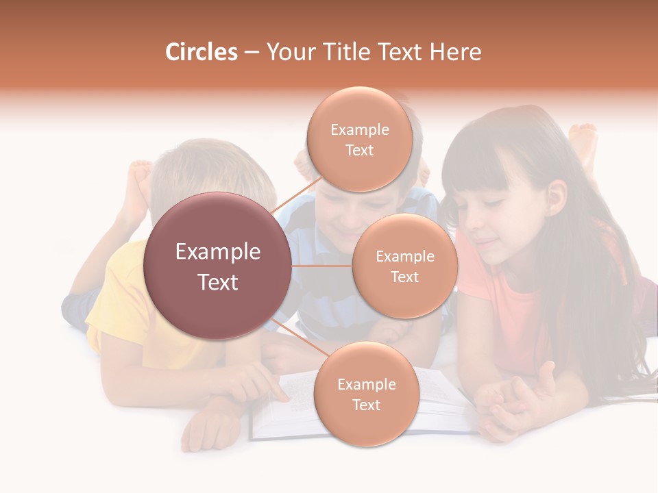 A Group Of Children Laying On The Ground Reading A Book PowerPoint Template