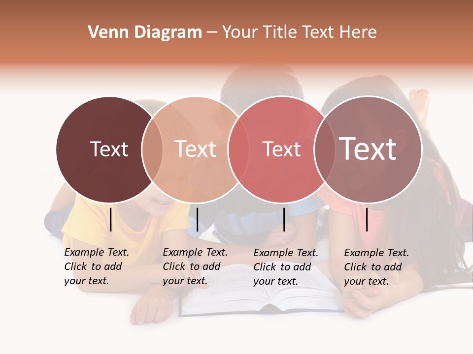 A Group Of Children Laying On The Ground Reading A Book PowerPoint Template