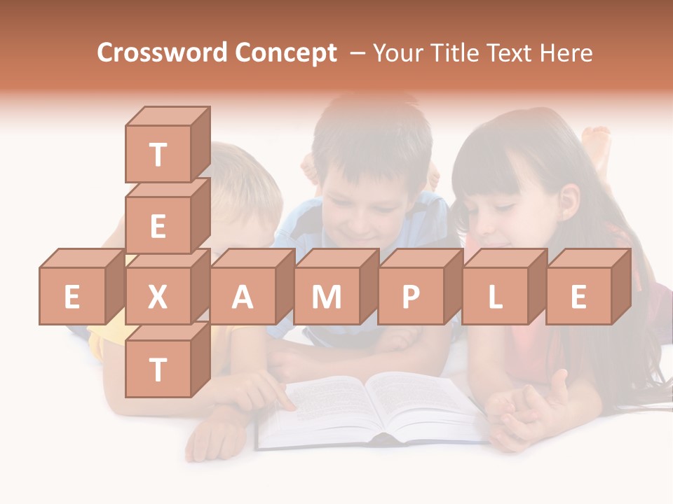 A Group Of Children Laying On The Ground Reading A Book PowerPoint Template