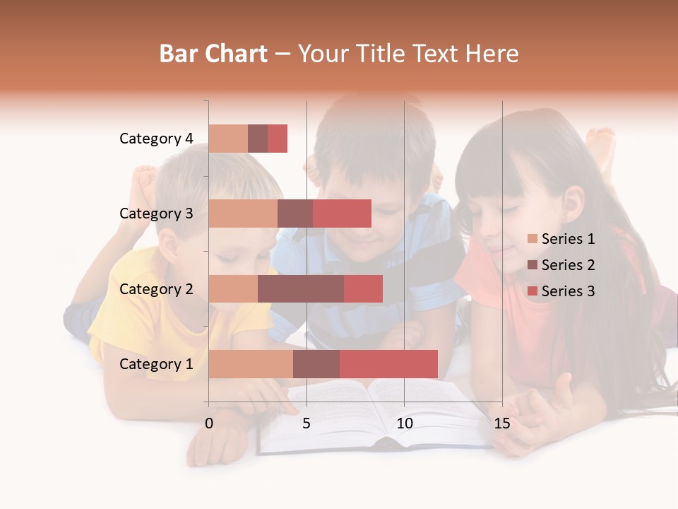 A Group Of Children Laying On The Ground Reading A Book PowerPoint Template