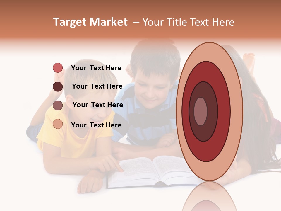 A Group Of Children Laying On The Ground Reading A Book PowerPoint Template