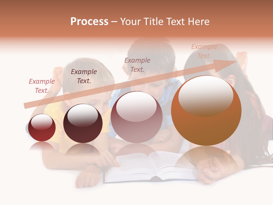 A Group Of Children Laying On The Ground Reading A Book PowerPoint Template