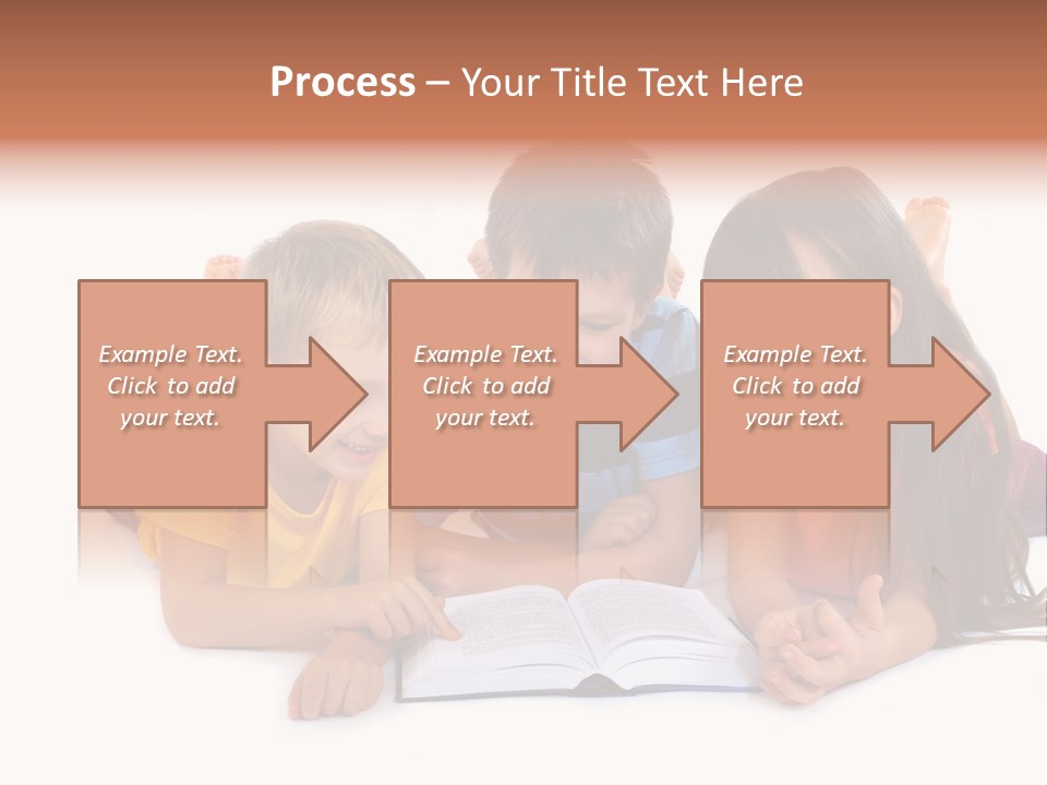A Group Of Children Laying On The Ground Reading A Book PowerPoint Template