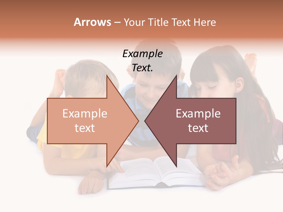 A Group Of Children Laying On The Ground Reading A Book PowerPoint Template