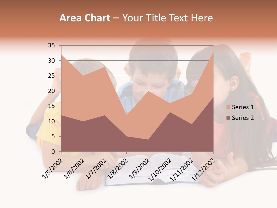 A Group Of Children Laying On The Ground Reading A Book PowerPoint Template