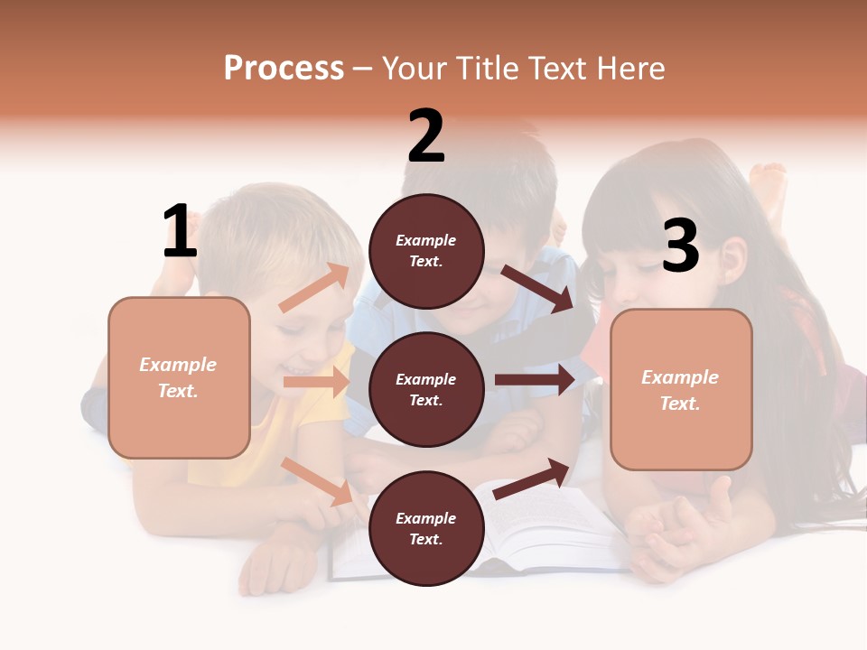 A Group Of Children Laying On The Ground Reading A Book PowerPoint Template