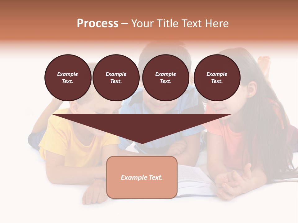 A Group Of Children Laying On The Ground Reading A Book PowerPoint Template