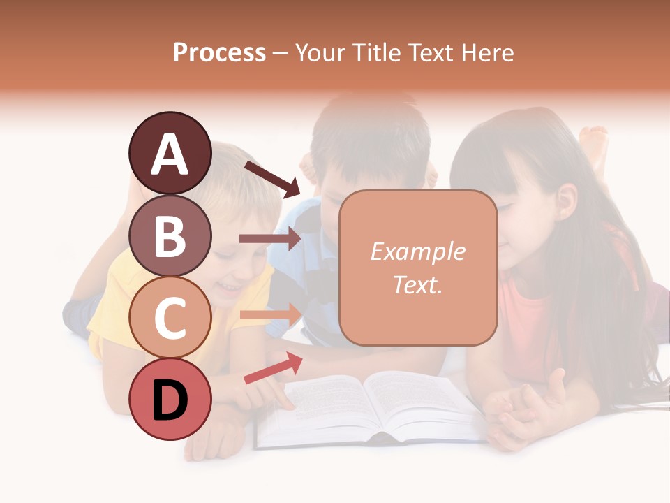 A Group Of Children Laying On The Ground Reading A Book PowerPoint Template