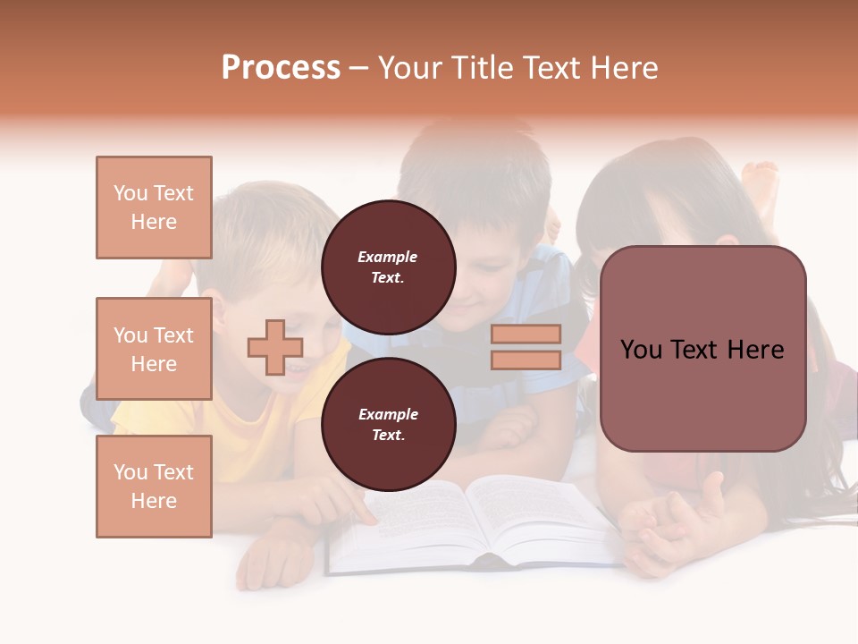 A Group Of Children Laying On The Ground Reading A Book PowerPoint Template