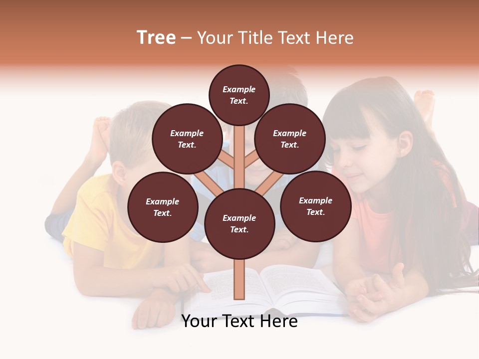 A Group Of Children Laying On The Ground Reading A Book PowerPoint Template