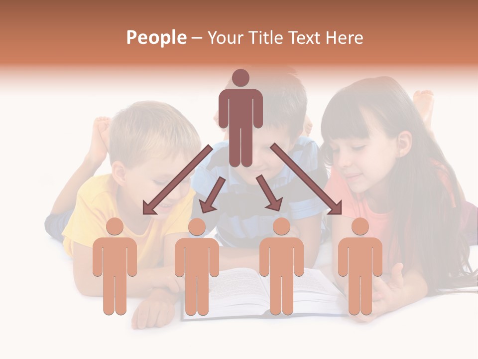 A Group Of Children Laying On The Ground Reading A Book PowerPoint Template