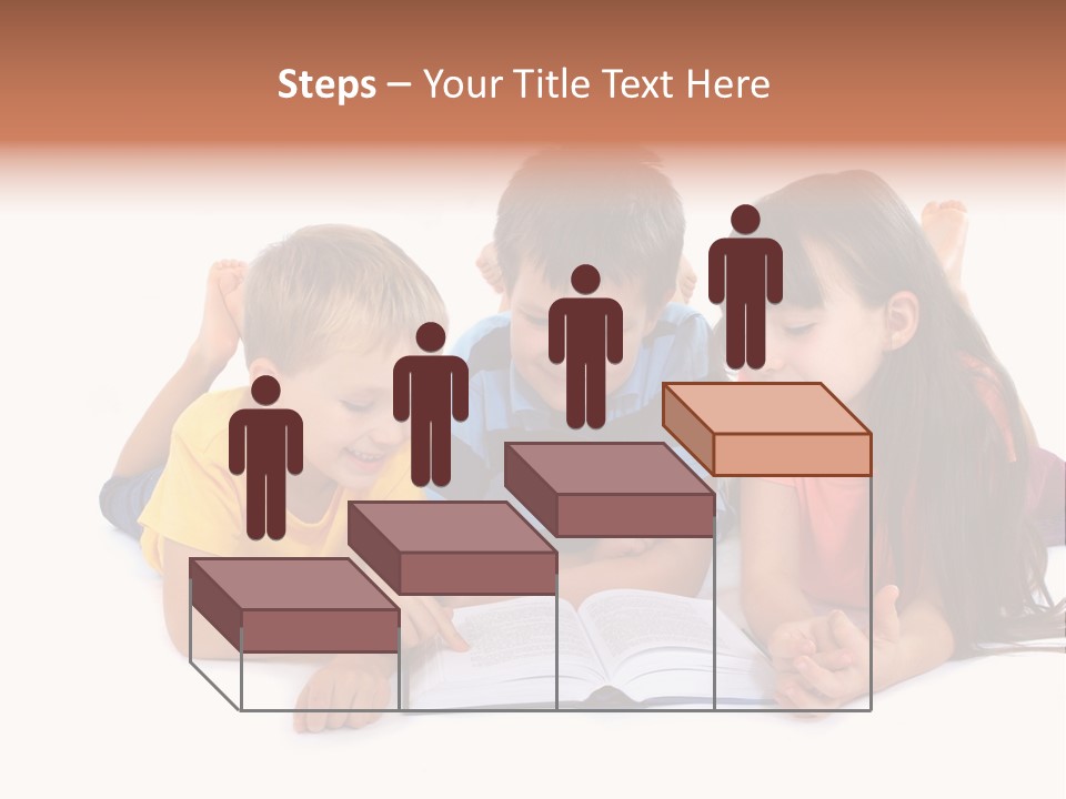 A Group Of Children Laying On The Ground Reading A Book PowerPoint Template