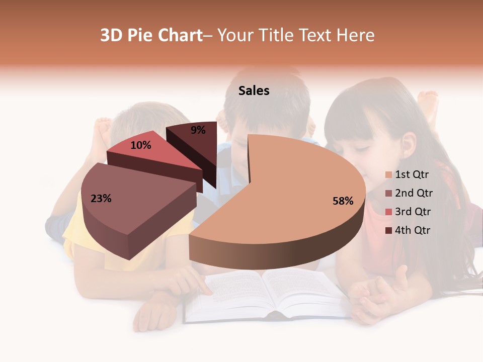 A Group Of Children Laying On The Ground Reading A Book PowerPoint Template