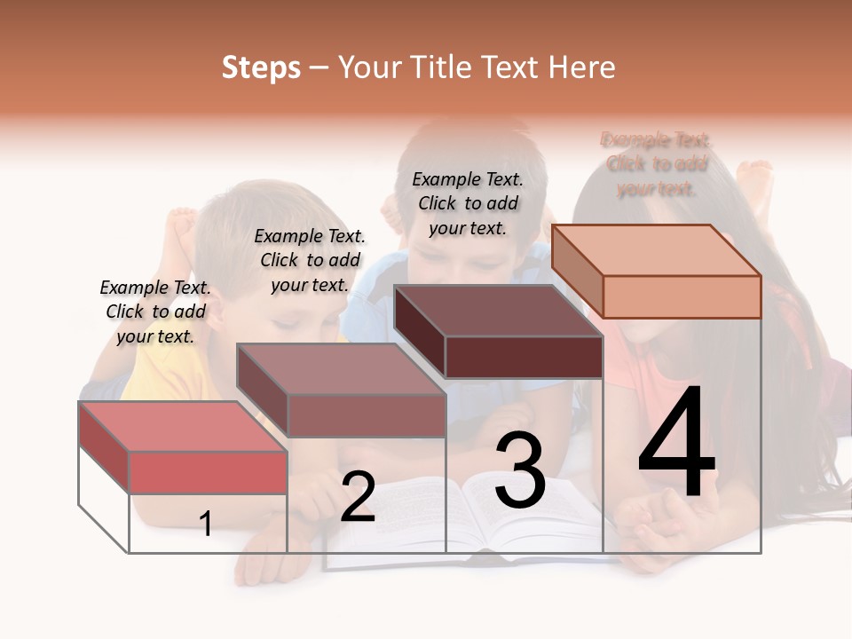 A Group Of Children Laying On The Ground Reading A Book PowerPoint Template