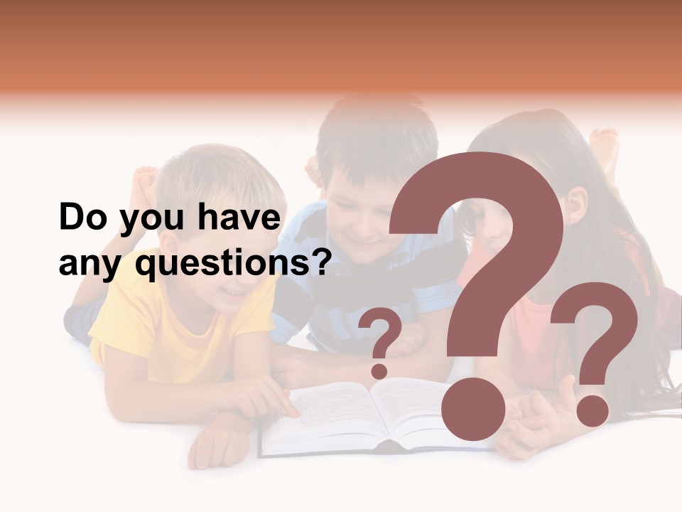 A Group Of Children Laying On The Ground Reading A Book PowerPoint Template