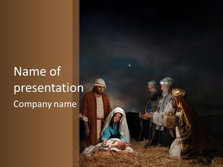 Mother Immaculate Christmas PowerPoint Template