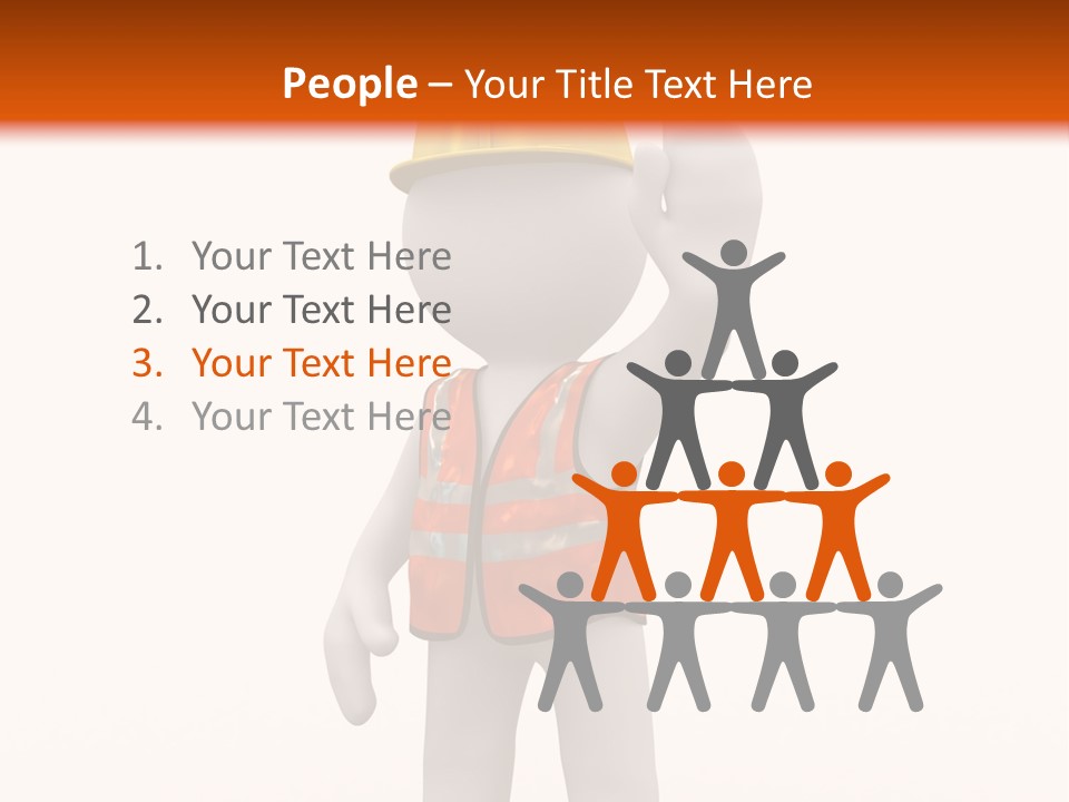 Cone White Abstract PowerPoint Template