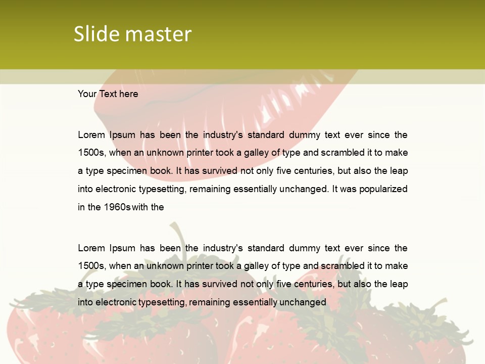 Strawberry Diet Berry PowerPoint Template